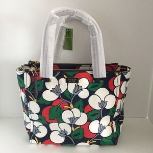Kate Spade Purse Medium Satchel Dawn Breezy Floral WKRU5924 Colorful Handles NWT